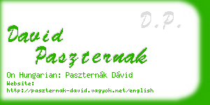 david paszternak business card